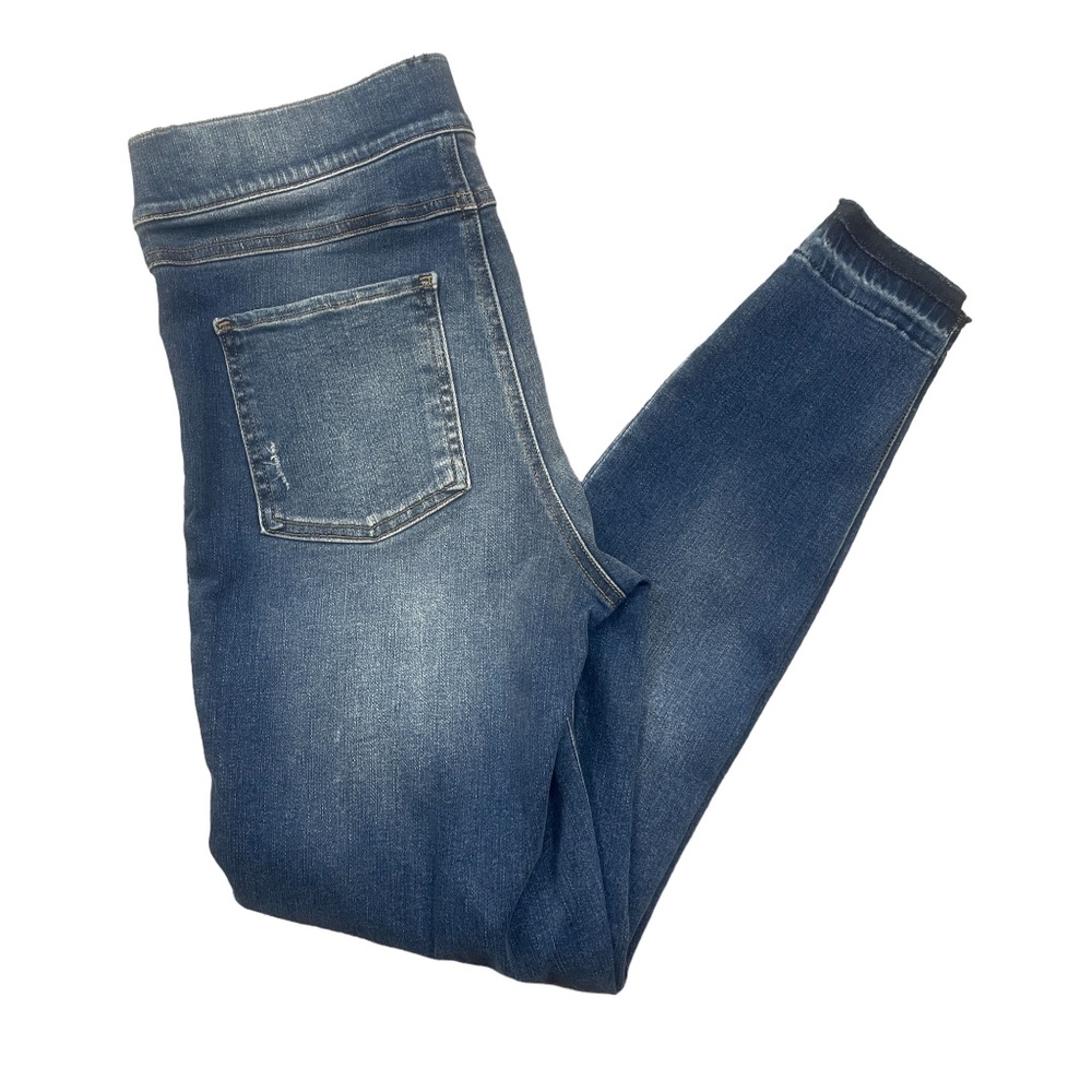 Spanx Medium Jeans‎ Skinny Cotton Blend Raw Hem Sligthly Destroyed Pull On